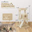 Cat tower for indoor cats, 37-inch small cat tree with widened perch for large cats and kittens, multi-level cat activity tree with scratching posts and ramp, Beige-341103692