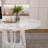 47.24" Round Dining Table For 4 - Farmhouse Mdf Table With Marble White Finish