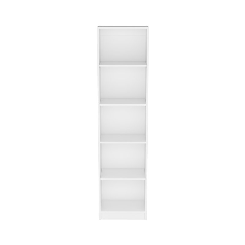 Bibliothèque TG, bureau, blanc, (5 tablettes) H 71,1 po x l 11,77 po x P 17,72 po, Blanc