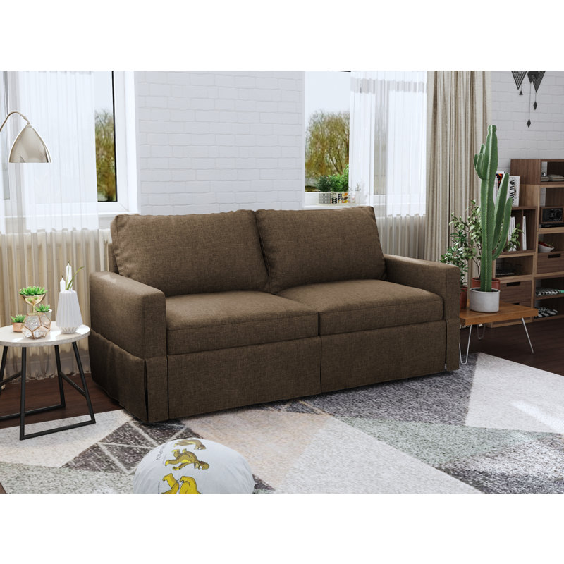 Upholstered 70'' Sofa, Brown 100% Polyester