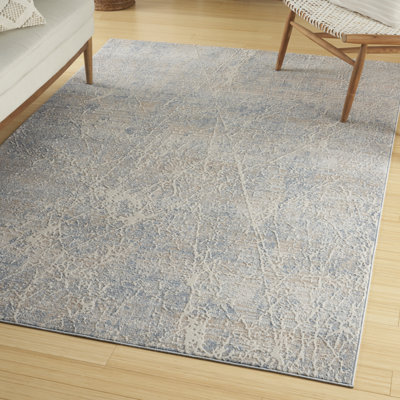 Zellmer Machine Woven Beige Blue Indoor Rug