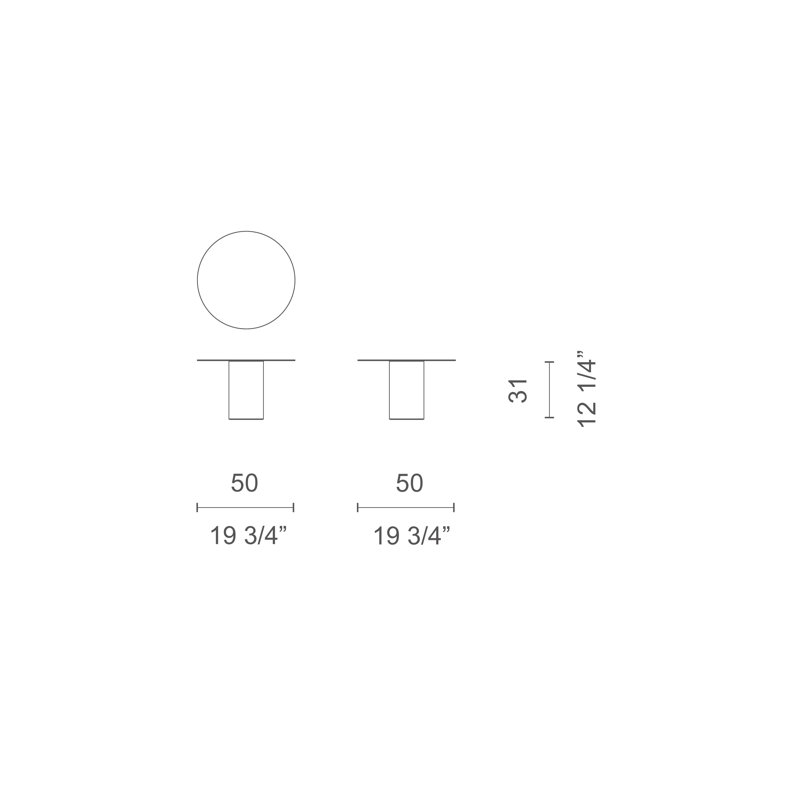 Mush Marble End Table, Blue, 18" H x 19.75" W x 19.75" D