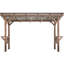 Pavillon de jardin en bois 13 pi x 6,5 pi avec toit en métal et toit de comptoir, ampoules