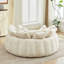Oversized Bean Bag Sofa, Fluffy Lazy Chaise Lounge, Comfy Chenille Upholstered Barrel Sleeper Bed, Modern Deep Seat Cloud Couch for Living Room-1227163090