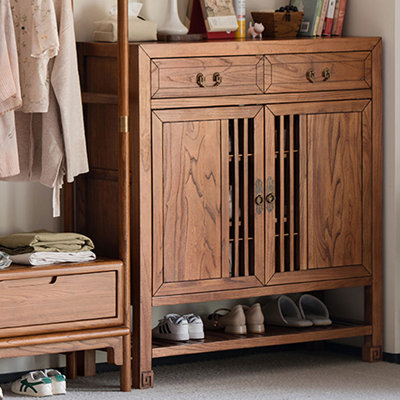 Modern Walnut Solid Wood Shoe Storage