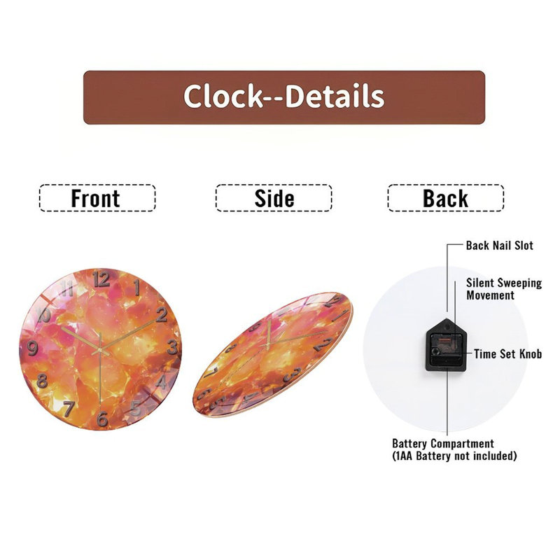 Horloge murale avec horloge murale 12 po