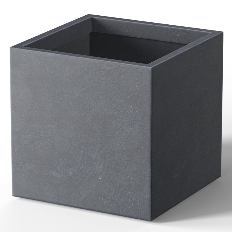 Redegonda Handmade Planter Box, Crisp White, 10" H x 10" W x 10" D