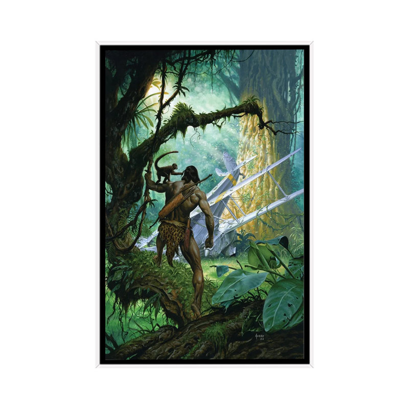 Tarzan's Quest_1PC6, 40" H x 26" W, White Floater Framed