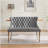 Velvet Double Dining Loveseat Bench, Kitchen & Dining Seating, 2-Seat Tufted Bench W/Handmade Buttons, Wing Back, Brushed Silver Stainless Steel Legs, Mid Century Modern,Single Pack,Gray-1628765552
