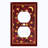 Patterned 2 - Gang Toggle Light Switch Standard Wall Plate