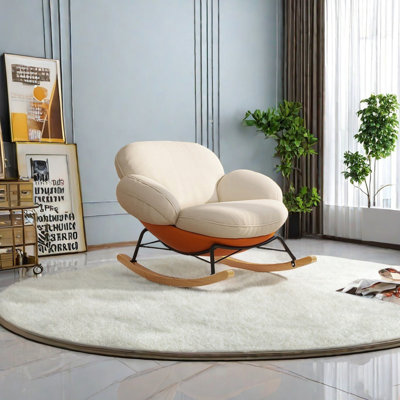 Chaise berçante ergonomique avec structure en métal
