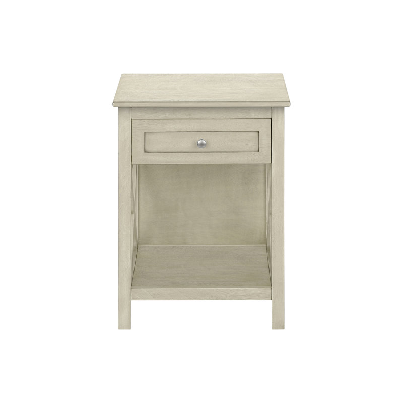 Table d'appoint polyvalente avec rangement et attrait intemporel pour toute pièce, Blanc