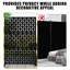 Freestanding Metal Privacy Screen, Laser Cut Decorative Garden Fence Panel with Stand, Rustproof Galvanised Steel Divider, 183x120cm, Black, SquareHole Coin Style