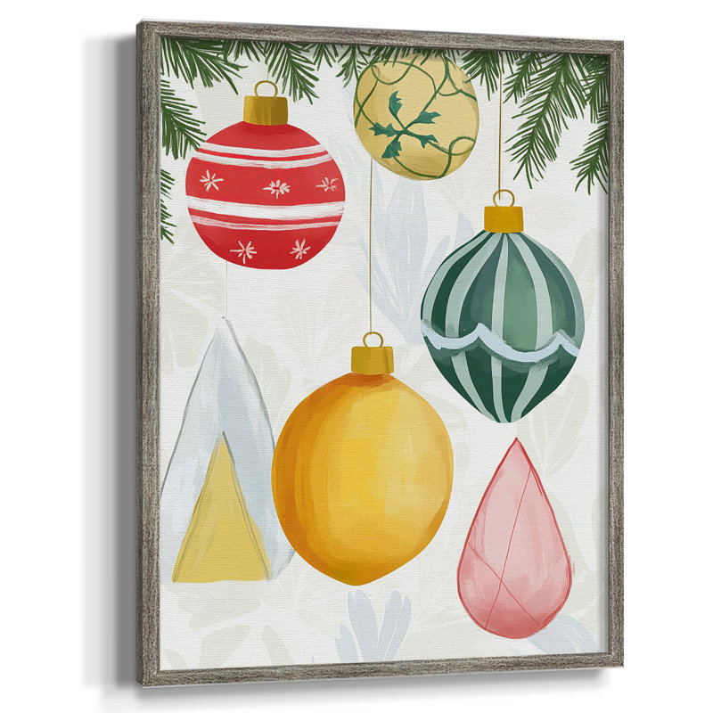 «Christmas Holiday Art», reproduction encadrée CIV - bois massif, H 30 po x l 24 po