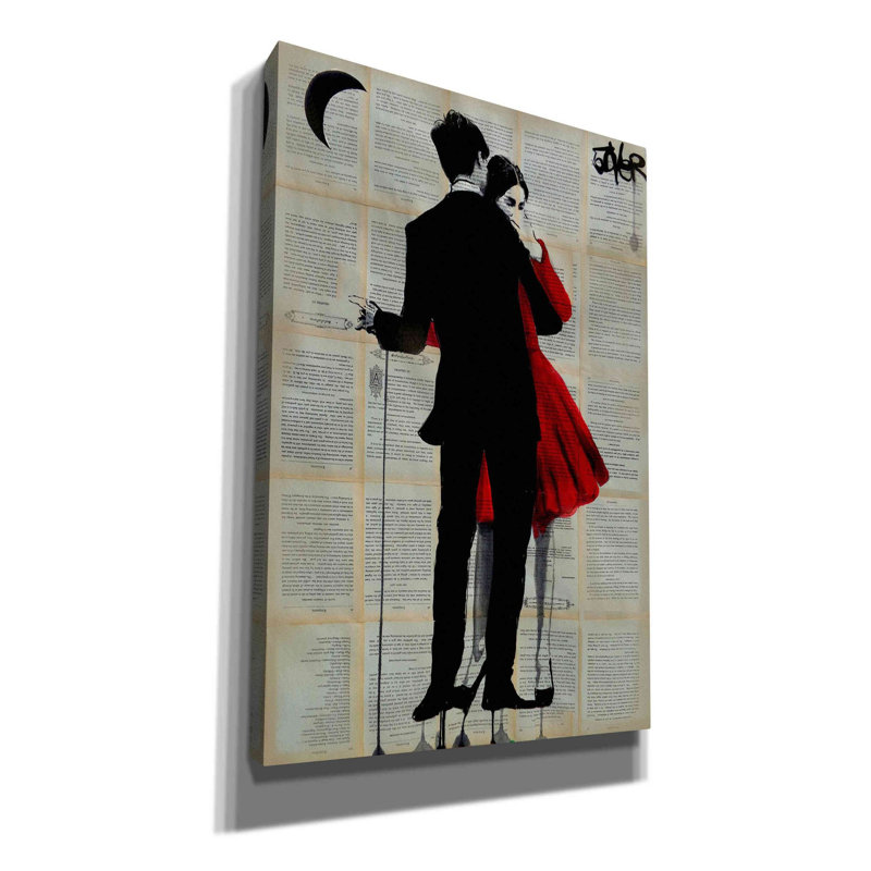«True Romance» par Loui Jover, art mural sur toile, H 18 po x l 12 po x P 0,75 po