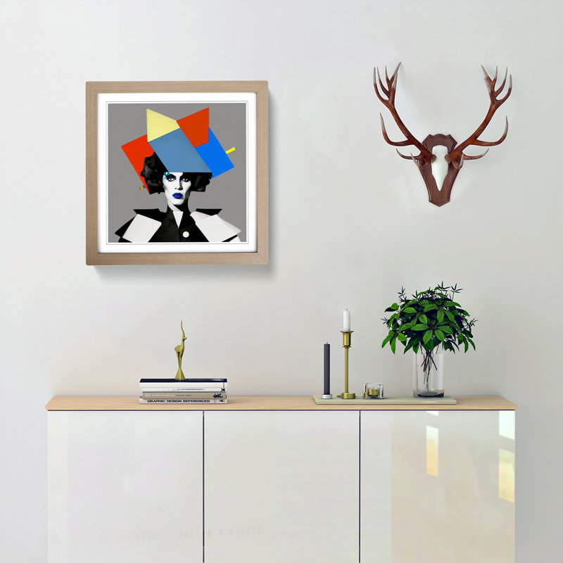 Single Picture Frame Print on Wood, Oak