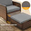 Ensemble de conversation de terrasse pour 2 personnes avec coussins-281361056