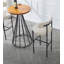 Ensemble de 2 tabourets de bar en velours beige Lars