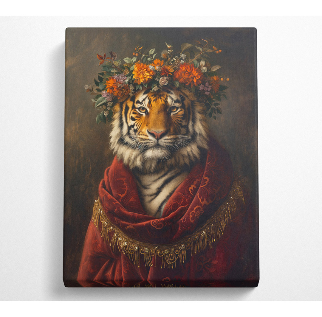 Tiger Blume Leinwanddruck