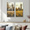 «Farm Sunflowers Around The Silo I», collection d'art mural floral 2 panneaux
