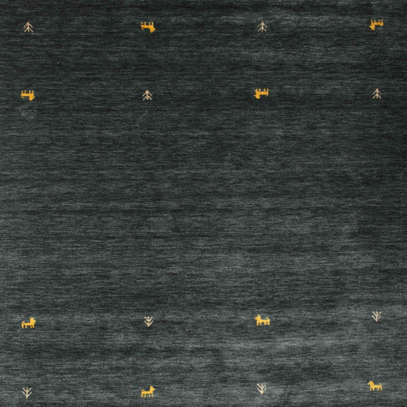 Tapis gris anthracite Bohao, Carré 5 pi