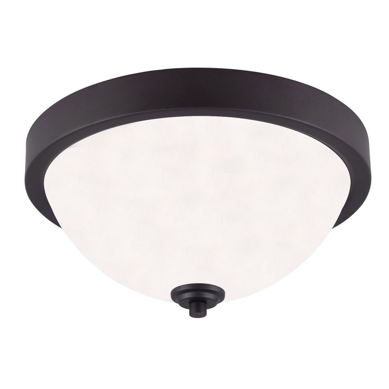 Resaca Glass Flush Mount, Oil Rubbed Bronze