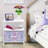 Sorbus 1 Drawer and Shelves Nightstand with Steel Frame, Wood Top & Fabric Bins in Tie Dye-150853897