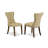 3-Pc Dining Set Includes a Rectangle Dining Table and 2 Parson Chairs - Antique Walnut finish