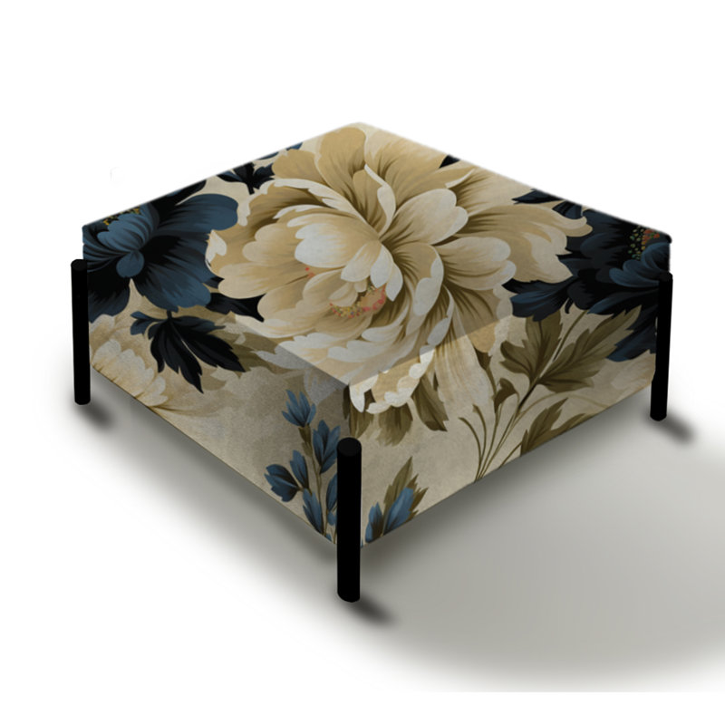 Grand repose-pieds carré Timeless Damask Legacy