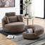 Chaise pivotante moderne de 39 po de largeur avec siège moelleux et coussins de siège de chambre à coucher-1275624539