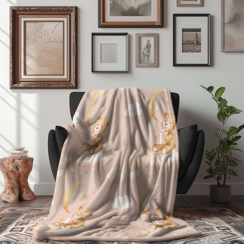 Magenta Fluffy Toy - 1 Piece Blanket, 50" W x 60" L