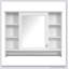 Armoire de salle de bain 3-en-1 avec tablette réglable, porte à fermeture en douceur et miroir haute définition pour le rangement de meuble-lavabo moderne-501604273