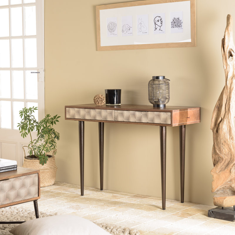 Alaila 110cm Solid Wood Console Table
