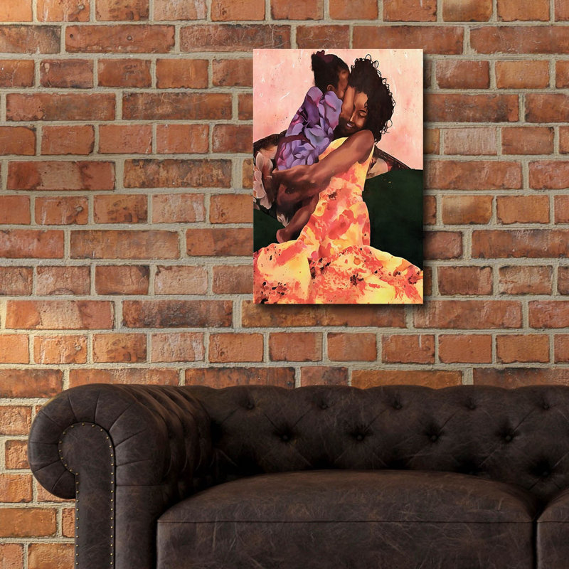 Art mural en verre épique «Her Force» par Alonzo Saunders, 16 po x 24 po, H 24 po x l 16 po