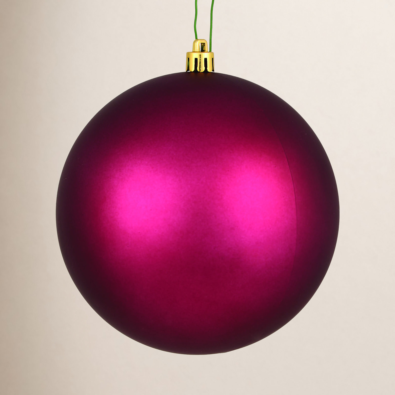 Shatterproof Bauble, 3" H x 3" W x 3" D, Berry Red 1