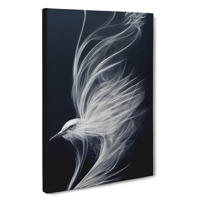 Smokey Bird - Wrapped Canvas, 50cm H x 35cm W x 3cm D