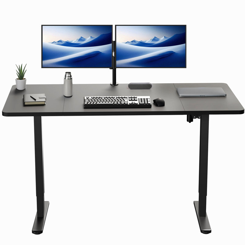 Bureau debout électrique Vivo, L 59 po, Noir, Noir