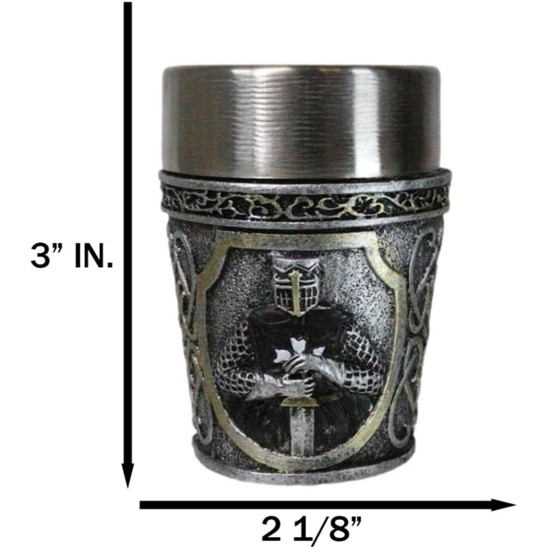 Ensemble de 4 verres à liqueur Black Templar Crusader Knight
