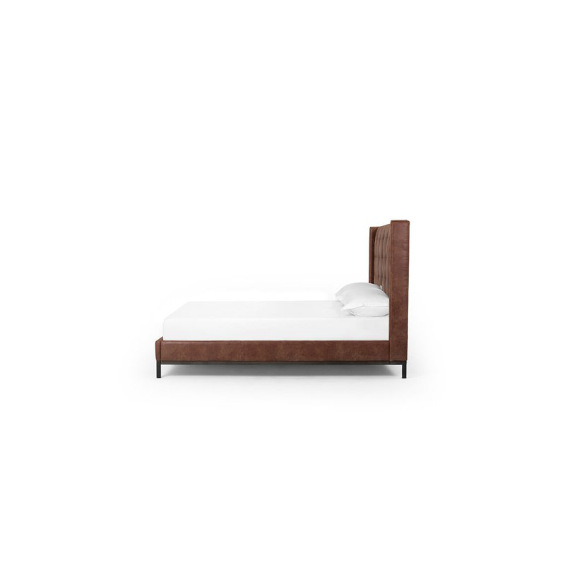 Newhall Upholstered Wingback Bed, King