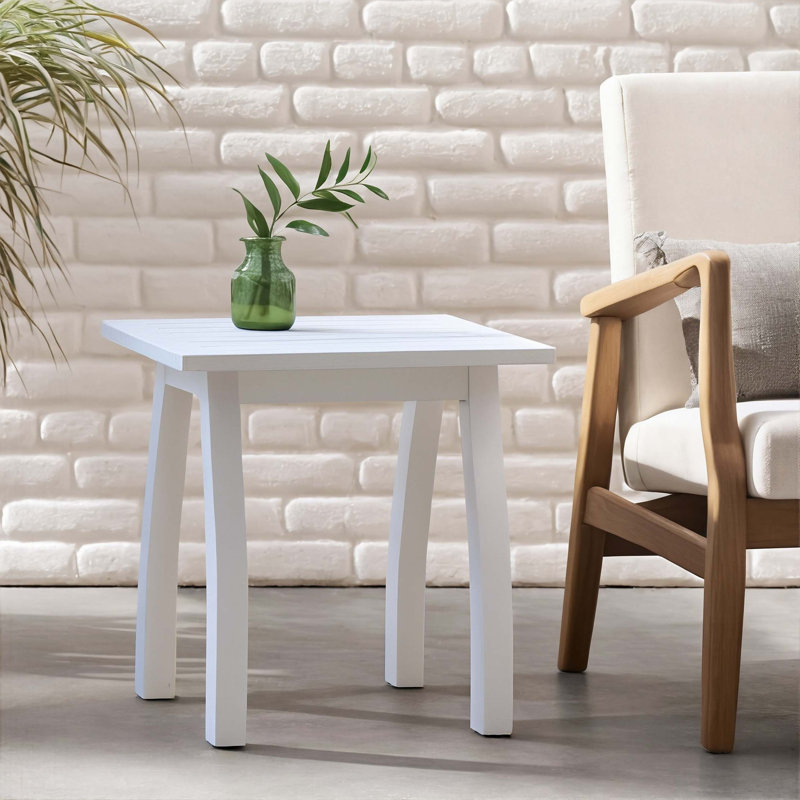 Table de bout rectangulaire en bois d'acacia Selma, table de bout rectangulaire résistante aux intempéries