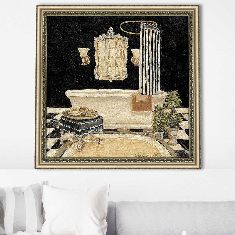 «Maison Bath II (Square)» par Charlene Olson, reproduction, Encadrement champagne, H 25 po x l 25 po x P 1 po