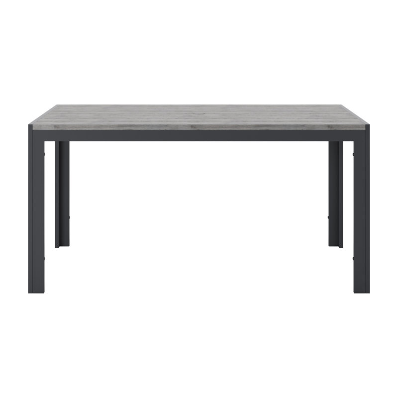 Table de salle à manger Ellenton, Noir, noir, noir, noir, Gris