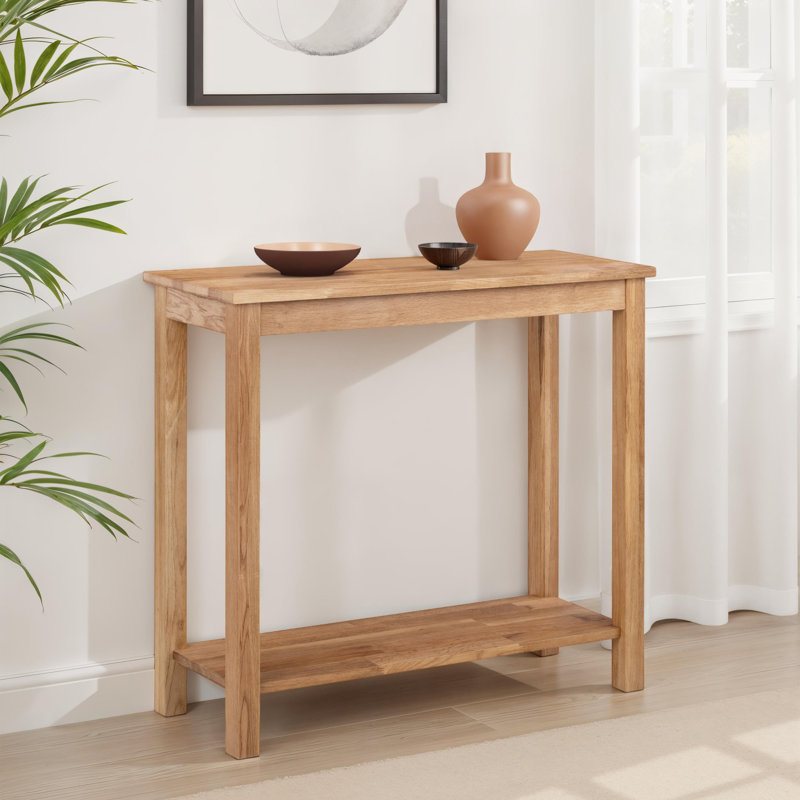 Monserrat 90cm Solid Wood Console Table, Beige