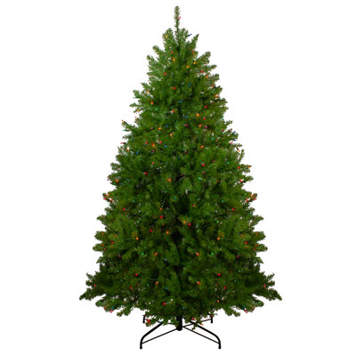 Pre-Lit Northern Pine Full Artificial Christmas Tree - Multi-Color Lights