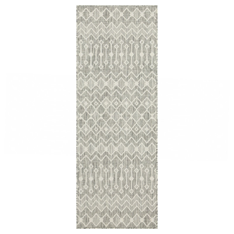 Silver Indoor/Outdoor Area Rug, Rectangle 5'3" x 7'3"