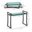 Tabouret de jardin pliable rembourré avec siège à genoux et siège rembourré, vert