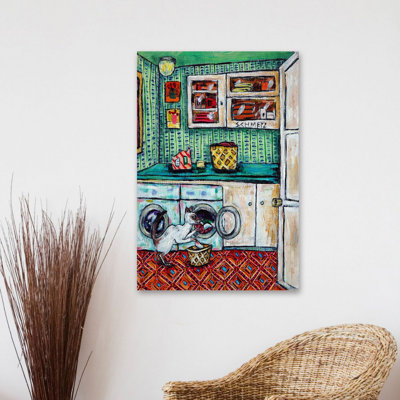 «Cat Siamese Laundry» par Jay Schmetz, reproduction sur toile