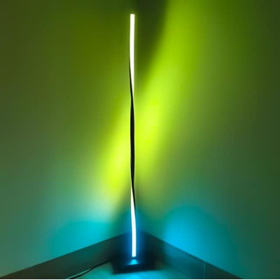 Lampe sur pied à DEL RVB avec télécommande - Éclairage à intensité variable moderne pour le salon, la chambre à coucher et la décoration intérieure