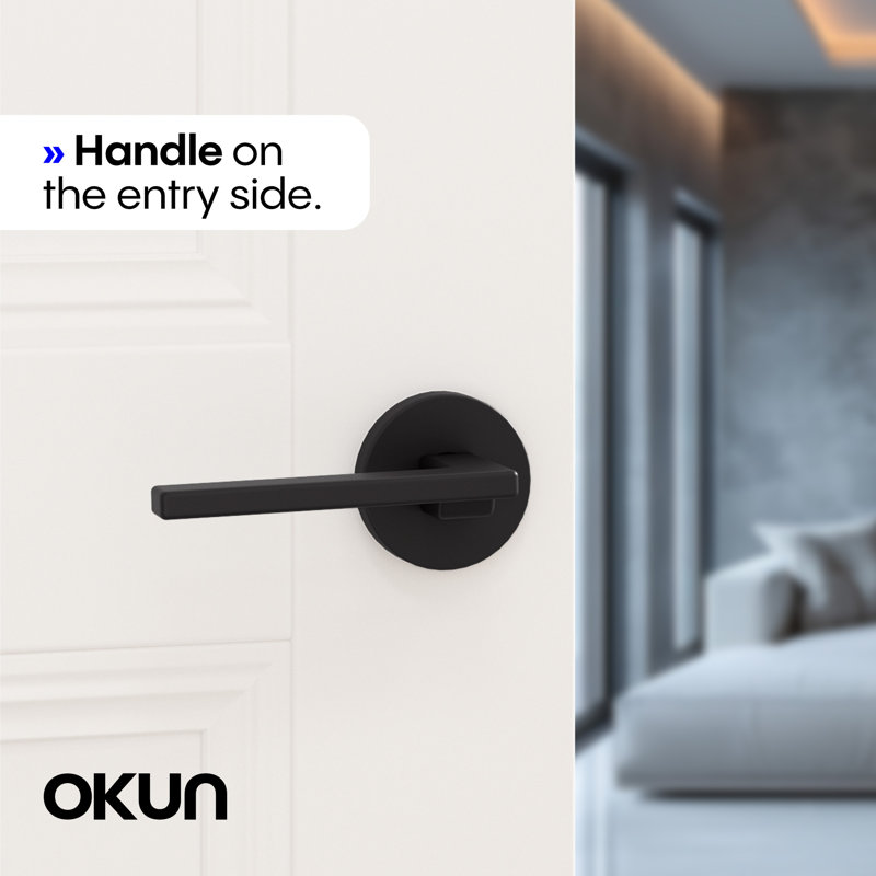  Poignée de porte Dune Design moderne dissimulé pour (Hall et garde-robe) - Style minimaliste élégant en noir mat, Noir mat