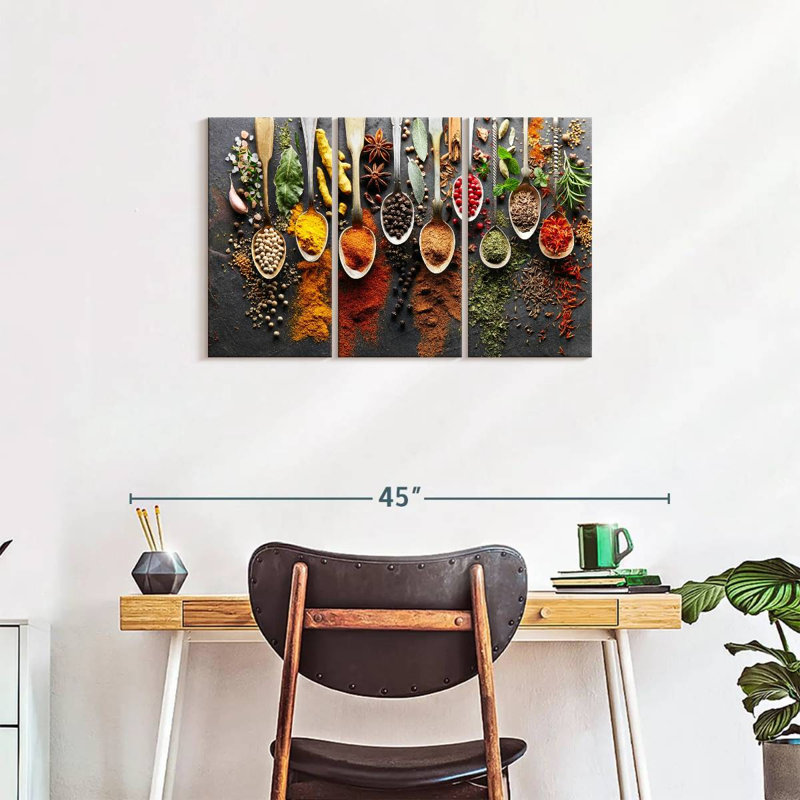 Choice of Spices - Ensemble de 3 toiles tendues, H 20 po x l 33 po